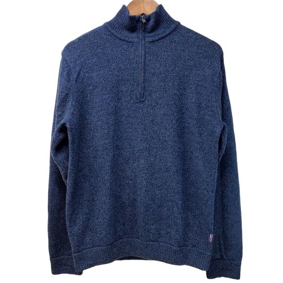 PATAGONIA Men's Quarter-Zip Lambswool Blend Sweater Size S - Picture 1 of 5